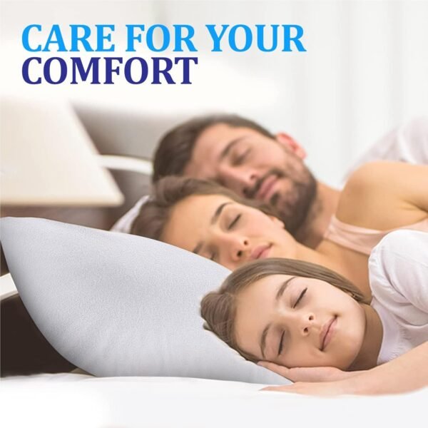 Eutony Waterproof 4 Pack Terry Towel Zipped Pillow Protectors 50x75cm - Image 2